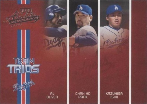 2005 Playoff Absolute Memorabilia - Al Oliver Chan Ho Park Kazuhisa Ishii #TT-46