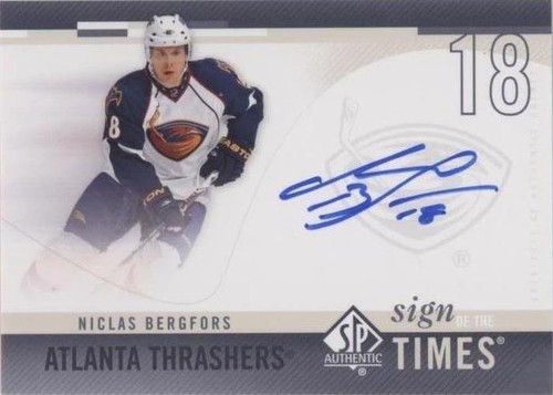 2010-11 SP Authentic - Niclas Bergfors #SOT-NB