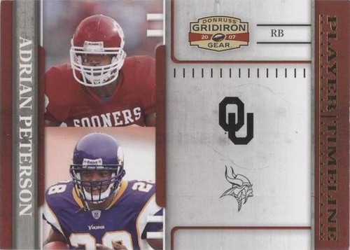 2007 Donruss Gridiron Gear Adrian Peterson #PT-15