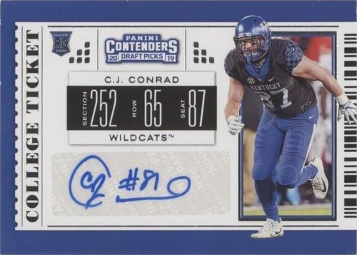 2019 Panini Contenders Draft Picks C.J. Conrad #205