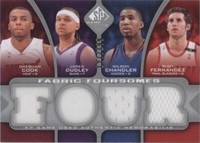 2009-10 SP Game Used - Rudy Fernandez/Wilson Chandler/Daequan Cook/Jared Dudley #F4-FCDC