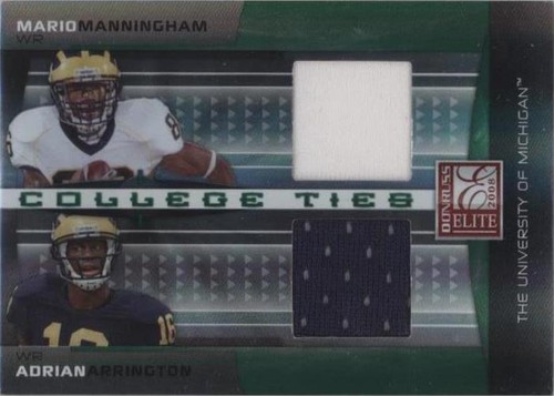 2008 Donruss Elite Adrian Arrington Mario Manningham #CTC-17