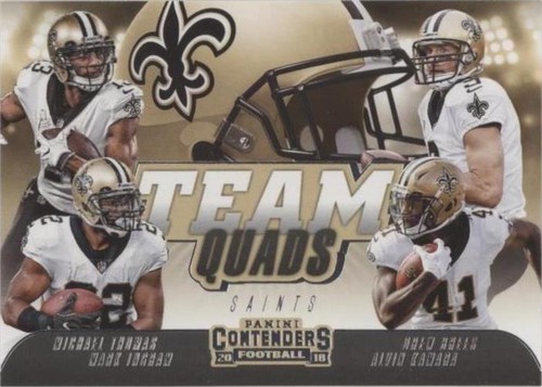 2018 Panini Contenders Alvin Kamara Drew Brees Mark Ingram #TQ-5