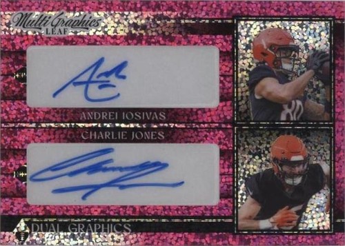 2023 Leaf Eclectic Andrei Iosivas Charlie Jones #MDG-4