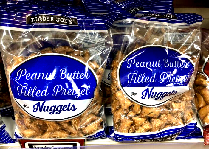 6 X Trader Joe's Peanut Butter Filled Pretzel Nuggets 16 oz