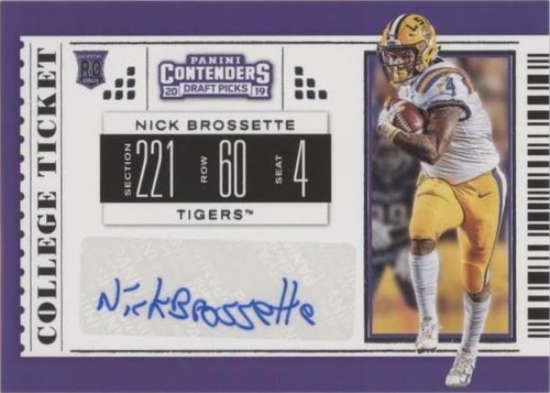 2019 Panini Contenders Draft Picks Nick Brossette #277