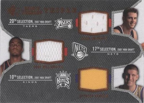 2007-08 SP Rookie Threads - Jason Smith/Spencer Hawes/Sean Williams #TRT-SHW