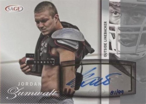 2014 SAGE Autographed Football Jordan Zumwalt #A54