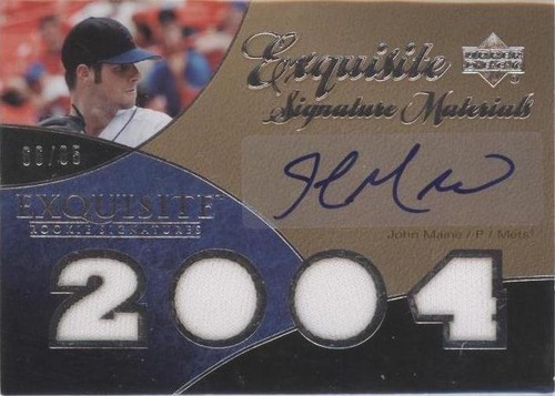 2007 Upper Deck Exquisite Rookie Signatures - John Maine #ESM-JM