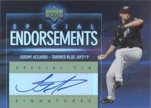 2006 Upper Deck Special F/X - Jeremy Accardo #SE-AC