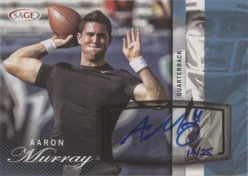 2014 SAGE Autographed Football Aaron Murray #A35