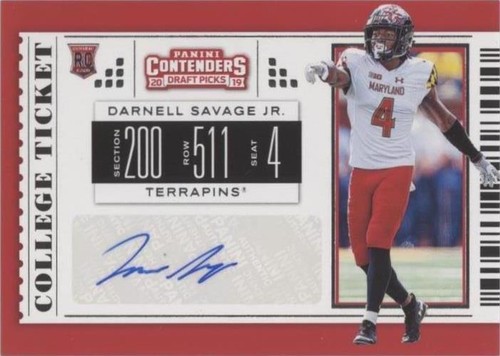 2019 Panini Contenders Draft Picks Darnell Savage Jr. #300