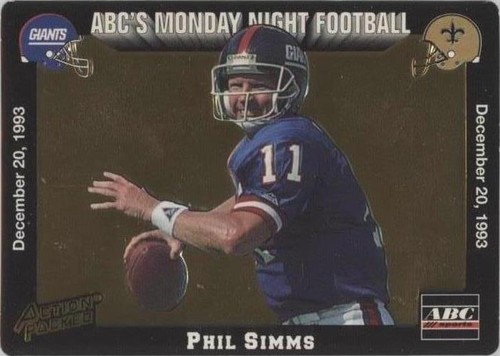 1993 Action Packed Monday Night Football Phil Simms #66