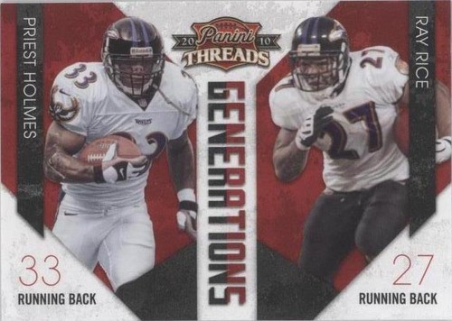 2010 Panini Threads Priest Holmes Ray Rice #3