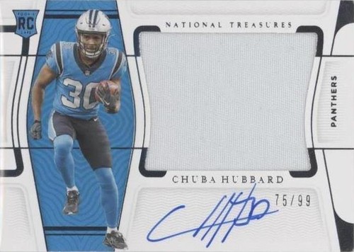 2021 Panini National Treasures Chuba Hubbard #RMS-CH
