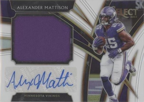 2019 Panini Select Alexander Mattison #JM-AM