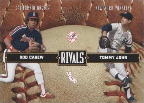 2004 Donruss Leather & Lumber - Rod Carew Tommy John #LLR-12