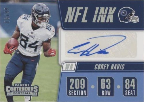 2018 Panini Contenders Corey Davis #NI-CD