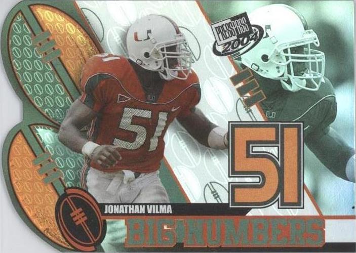 2004 Press Pass Jonathan Vilma #BN 26