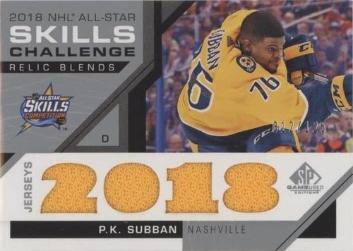 2018-19 Upper Deck SP Game Used - P. K. Subban #ASRB-PS
