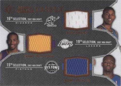 2007-08 SP Rookie Threads - Javaris Crittenton/Rodney Stuckey/Nick Young #TRT-YCS