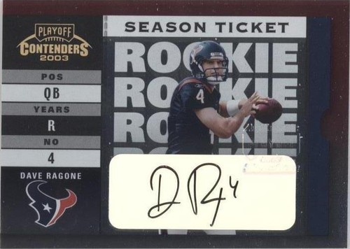 2003 Playoff Contenders Dave Ragone #130