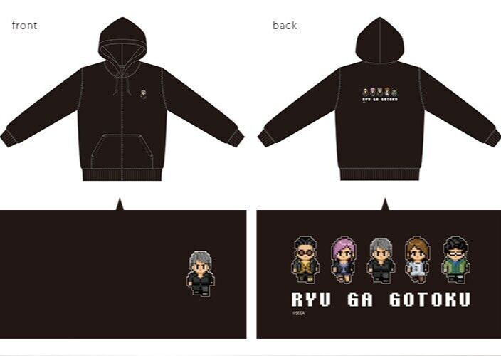 Ryu Ga Gotoku 8 Kazuma Kiryu Ver. 8bit Character Hoodie L
