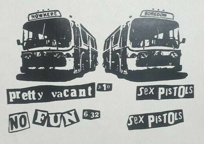 Sex Pistols Pretty Vacant Iron On Heat Transfer Black 7