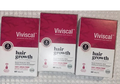 Lot Of 3 Boxes Viviscal Extra Strength Hair Growth Supplements 180 Tablets. NEW