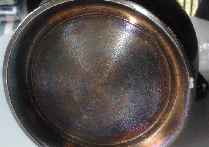 silver pitcher by silver maker in Mass. 8x8 EPNS 1023 handle loose on top