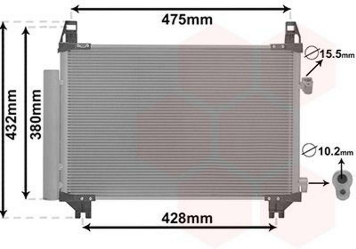 Van Wezel Condenseur Climatisation 53005407 Pour Toyota Yaris SchrÃ¤Gheck (P9)
