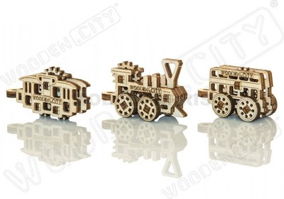 WOODEN.CITY WR334 Widgets/Key Rings - Public Transport 3in1 Set