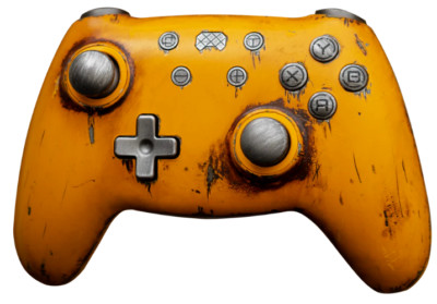 PB Tails Metal Crush Defender Battle-Damaged Controller / K-Silver TMR Joysticks