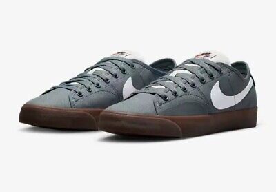 Nike SB Blazer Court Grey / White Size 8 Men's 9.5 Womans Low Skate Shoe New