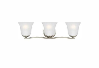 Sea Gull Lighting Emmons 3 Light Wall/Bath, Brushed Nickel - 4439003EN3-962