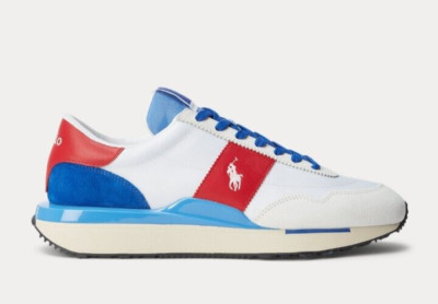 Polo Ralph Lauren Suede-Paneled Sneakers Red/ White/ Blue