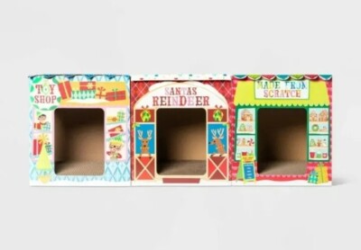Christmas Village Cat Scratcher House - 3pk - Wondershop