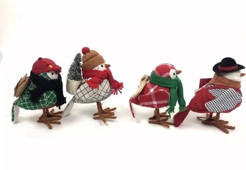 Wondershop Target Fabric Bird Christmas Holiday 2018 Set 4 Toymaker Schatzi Toby
