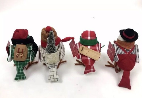 Wondershop Target Fabric Bird Christmas Holiday 2018 Set 4 Toymaker Schatzi Toby