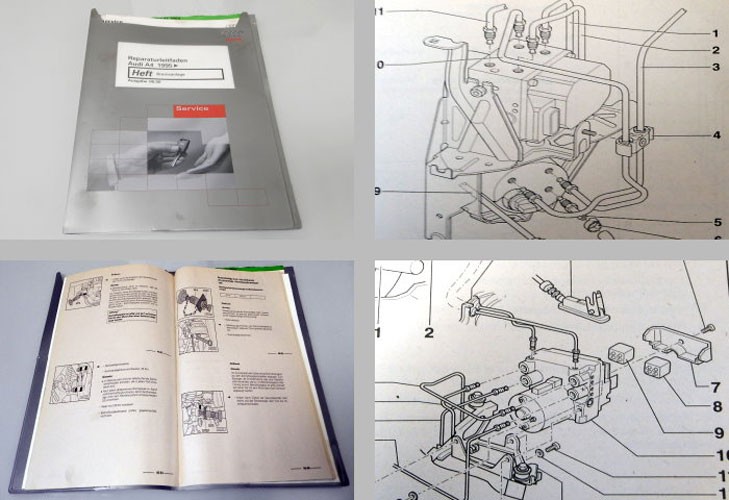 Reparaturleitfaden Audi A4 B5 Bremse Bremsanlage ABS Werkstatthandbuch 1995-2000