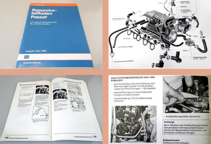 Reparaturleitfaden VW Passat 32b Motor Zylinderkopf Zahnriemen KV KX HY JT 2 2,2