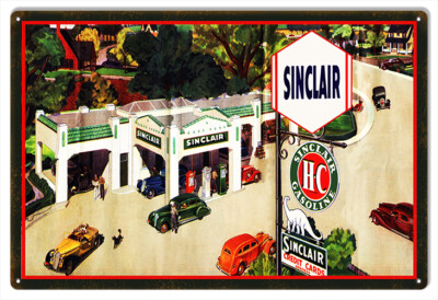 SINCLAIR HC GASOLINE GAS STATION 18'' HEAVY DUTY USA MADE METAL ADVERTISING SIGN
