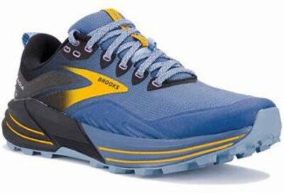 New Brooks Cascadia 16 Blue Black Yellow Trail Running Sneakers Womens 7.5 B