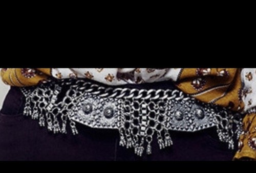 Y2K FREE PEOPLE Bohemian Heavy Metal Chain Belt/Necklace