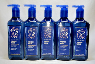 5 Turquoise Waters Bath & Body Works Gentle Gel Hand Soap 8 fl oz
