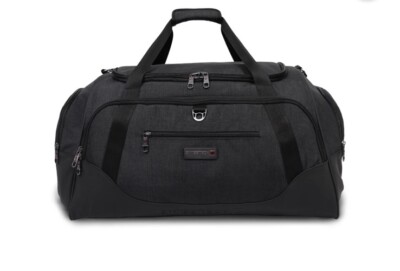 Swiss Tech Vacation Luggage Black Excursion 28'' Travel Duffel Gym Gray NWT