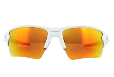 [OO9188-93] Mens Oakley Flak 2.0 XL Sunglasses Polished White Prizm Ruby Lens
