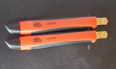 Mac Tools UK536M 2Pc Premium Mini Razor Knives Knife Red P2