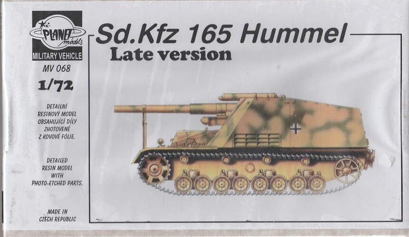 Planet Models Mv 068 Sd.Kfz 165 Hummel Late Version