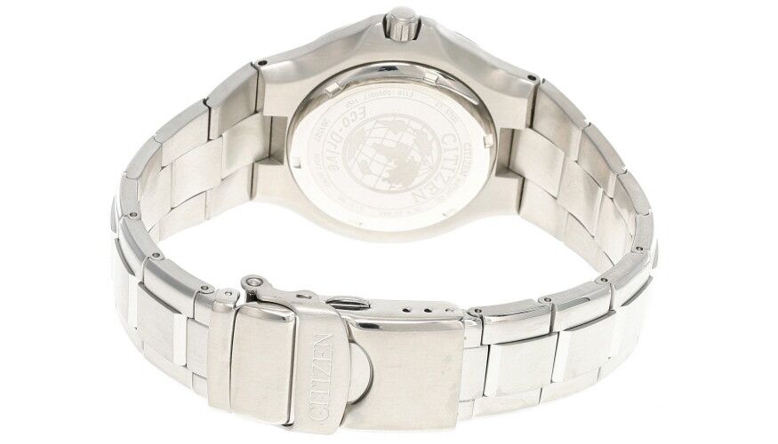 Pre-owned Citizen Eco Drive White Dial Stainless Steel Men's Watch Bm0550-51a